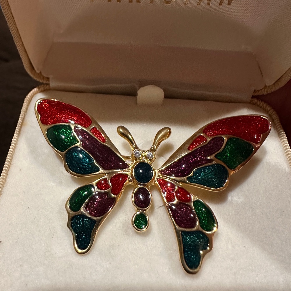 Colorful Butterfly Brooch‎ Jeweled Pin